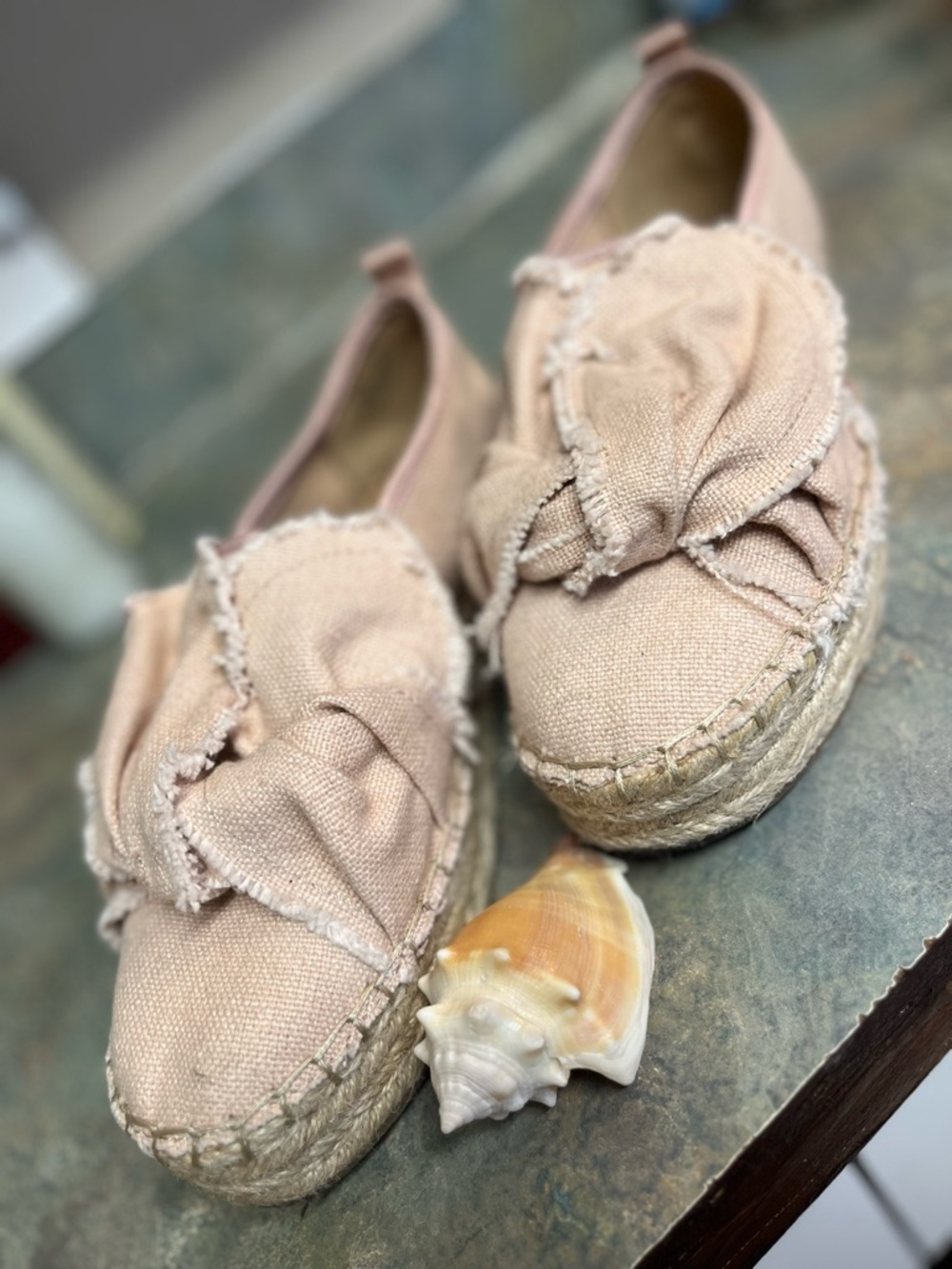 Sam Edelman Pink Canvas Espadrille Low Platfrom Slip-On
